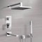 Chrome Tub and Shower System With Rain Shower Head and Hand Shower
